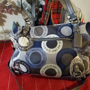 Coach Multicolor Circle Pattern Shoulder Bag